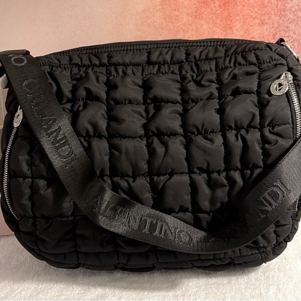 Valentino Orlandi Black Quilted Shoulder Bag